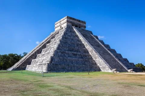 Kukulkan pyramid Chichen Itza Stock Photos