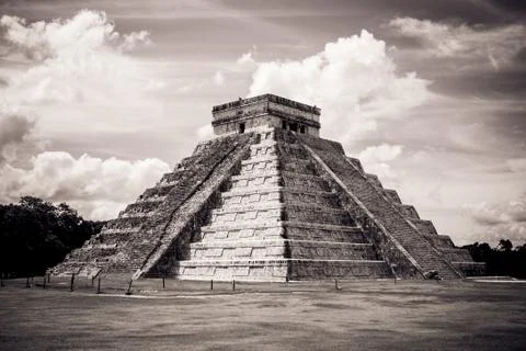 Kukulkan Pyramid (el Castillo) at Chichen Itza, Yucatan, Mexico Foto stock