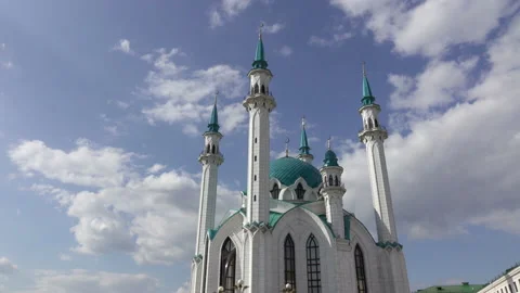 The Kul Sharif Mosque is a one of the largest mosques in Russia. The Kul Sharif Video stock 104232824