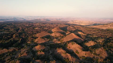Kula geological park top-down, birds-eye drone view fa01 Stock Footage 244594730