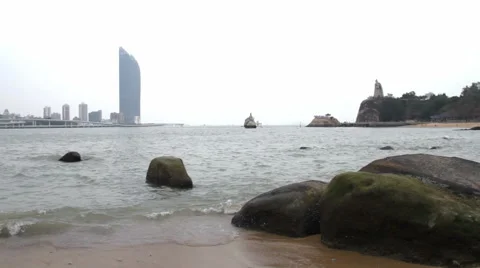 Kulangsu Beach at Daytime Stock Footage 48950105