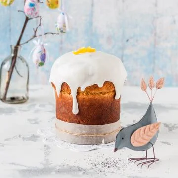 Kulich, Russian Easter Bread Stock Photos