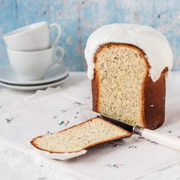 Kulich, Russian Easter Bread Stock Photos