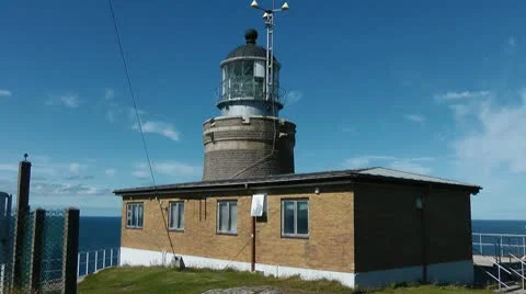Kullens lightouse, Sweden Stock Footage 8983239