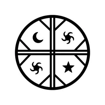 Kultrun, Mapuche indigenous symbol Stock Illustration