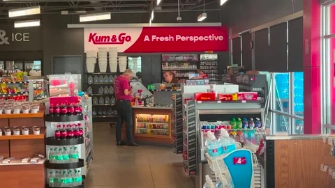 Kum &amp; Go - Convenience Store - Interior - Williamsburg, IA - July 29, 2024 Stock Footage 280493602