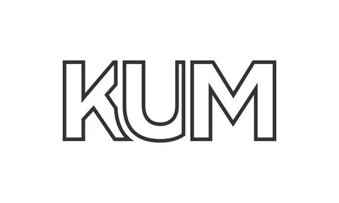KUM logo design template with strong and modern bold text. Initial based ve.. Stock Illustration