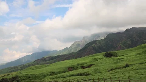 Kumamoto mountains midday timelaps Stock Footage 138079690
