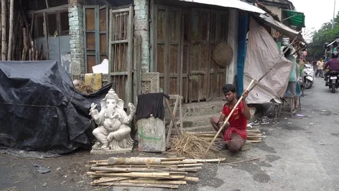 Kumartuli Idol-makers Vídeos de archivo 77965875