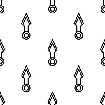 Kunai throwing knife seamless pattern vector illustration 스톡 일러스트
