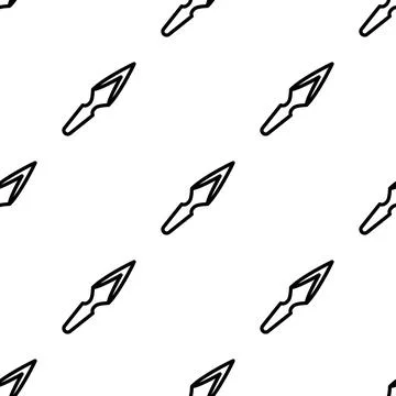 Kunai throwing knife seamless pattern vector illustration Stock Illustration