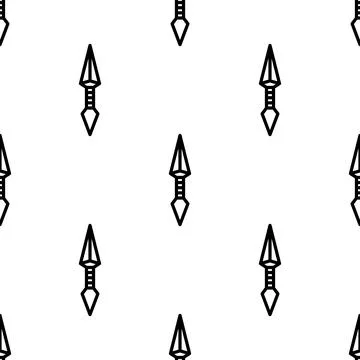 Kunai throwing knife seamless pattern vector illustration 스톡 일러스트