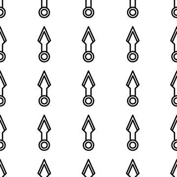 Kunai throwing knife seamless pattern vector illustration 스톡 일러스트