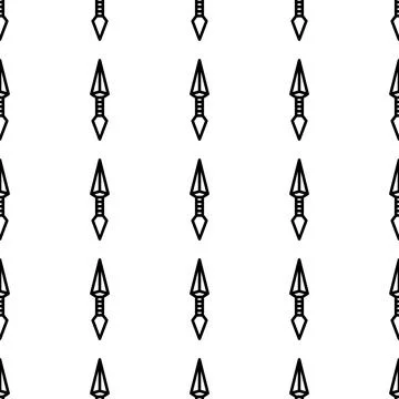 Kunai throwing knife seamless pattern vector illustration Stock Illustration