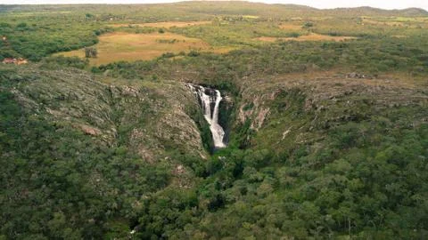 Kundalila Falls (aerial) Stock Photos