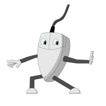Kung fu computer mouse Stock Illustration