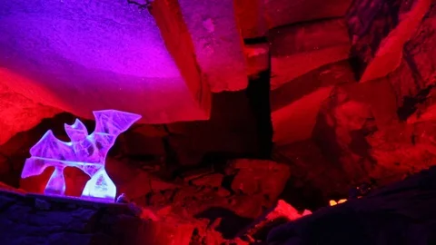 Kungur ice cave Stock Footage 76688958