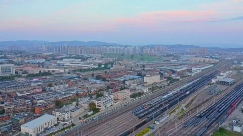 Kunming Railway Lianging Yard 4K Footage Stock Footage 321650153