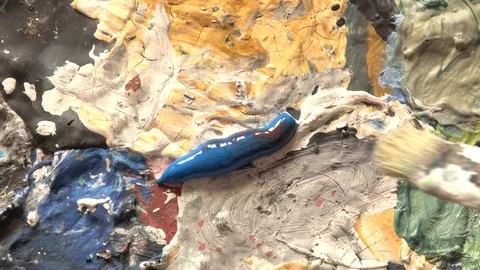 Künstlerpalette Stock Footage 121316359