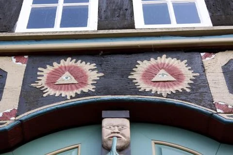 Kunstvoller Eingang Stock Photos