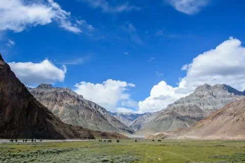 Kunzum pass, Spiti Valley,Himachal Pradesh,India. Stock Photos