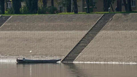 Kupa river boat Stock-Footage 82370724