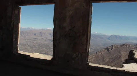 Kurdish Landscape thru windows Stock Footage 45422489