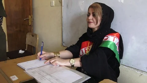 Kurdistan - elections 스톡 동영상 81165551
