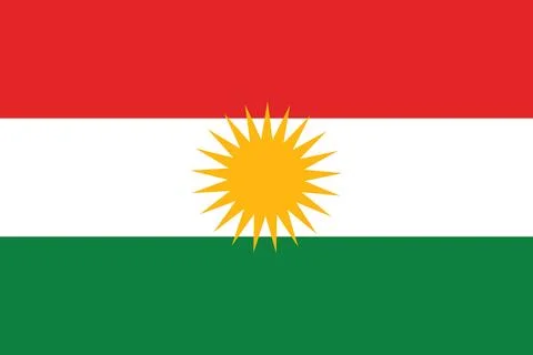 Kurdistan flag pattern background. Realistic national flag design. Abstract.. Illustrazione stock