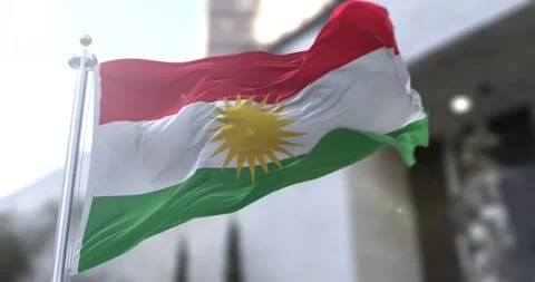 Kurdistan-flag-waving-seamless-loop-4k-60fps Stock Footage 331305349