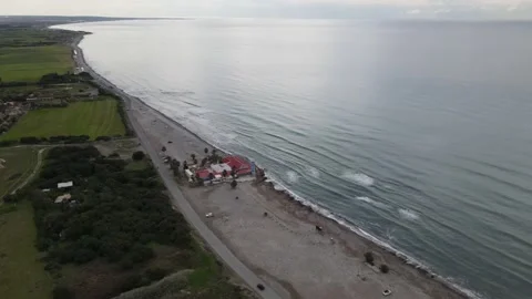 Kurion beach, Limassol, Cyprus.  Winter and beautiful views. Stock Footage 169406668
