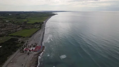Kurion beach, Limassol, Cyprus.  Winter and beautiful views. Stock Footage 169406730
