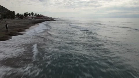 Kurion beach, Limassol, Cyprus.  Winter and beautiful views. Stock Footage 169407065
