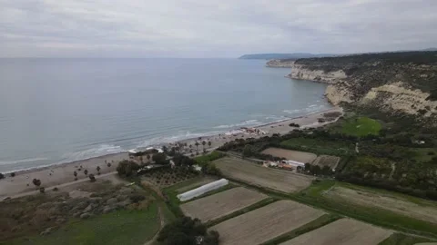 Kurion beach, Limassol, Cyprus.  Winter and beautiful views. Stock-Footage 169407072