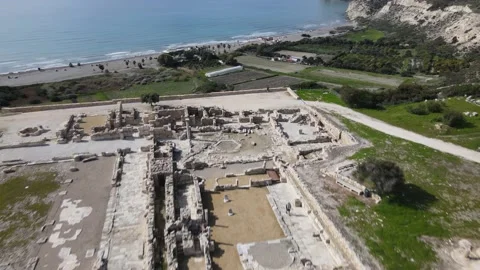 Kurion, Limassol, Cyprus.  Winter and beautiful views. Stock Footage 169407448