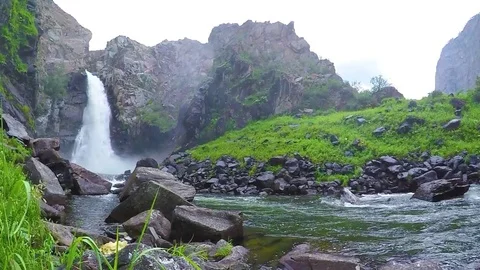 Kurkure waterfall. Slow motion. Stock Footage 78623607