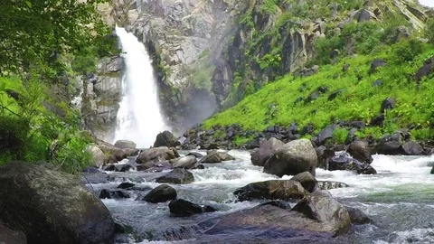 Kurkure waterfall. Slow motion. Stock Footage 78672183
