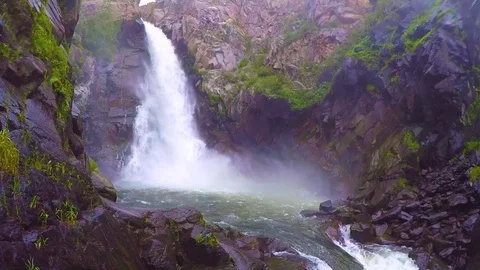 Kurkure waterfall. Slow motion. Stock Footage 109299403