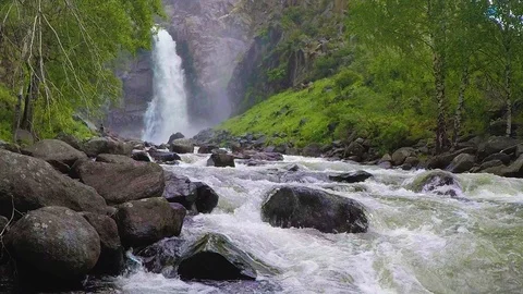 Kurkure waterfall. Slow motion. Stock Footage 109328059