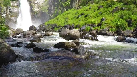 Kurkure waterfall. Slow motion. Stock Footage 109366749