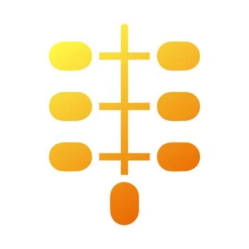 Kurma palm icon solid gradient yellow style ramadan illustration vector ele.. Stock Illustration