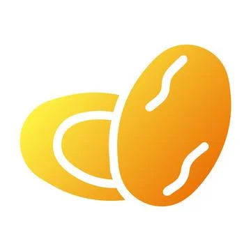 Kurma palm icon solid gradient yellow style ramadan illustration vector ele.. Stockillustratie