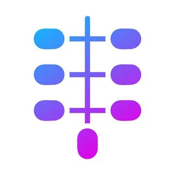 Kurma palm icon solid gradient purple style ramadan illustration vector ele.. Stock Illustration