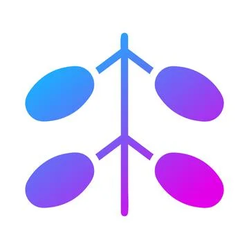 Kurma palm icon solid gradient purple style ramadan illustration vector ele.. Stock Illustration