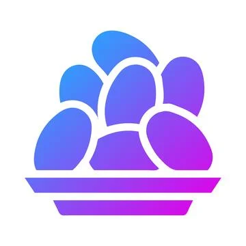 Kurma palm icon solid gradient purple style ramadan illustration vector ele.. Stock Illustration