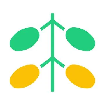 Kurma palm icon solid green yellow style ramadan illustration vector elemen.. Illustrazione stock