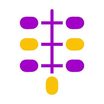 Kurma palm icon solid purple yellow style ramadan illustration vector eleme.. Illustrazione stock