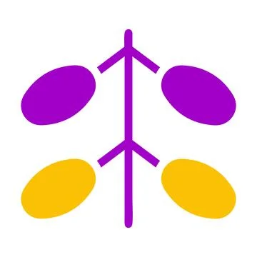 Kurma palm icon solid purple yellow style ramadan illustration vector eleme.. Stock Illustration