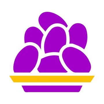 Kurma palm icon solid purple yellow style ramadan illustration vector eleme.. Illustrazione stock