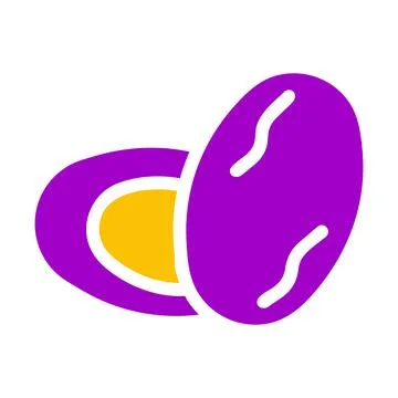 Kurma palm icon solid purple yellow style ramadan illustration vector eleme.. Illustrazione stock
